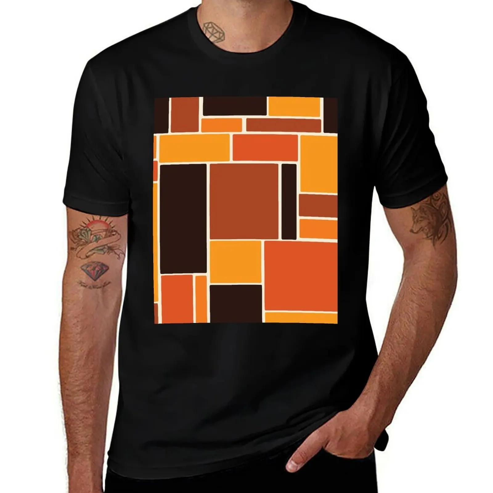 

Mod Streets 1970s Orange T-Shirt Blouse plus sizes mens graphic t-shirts hip hop