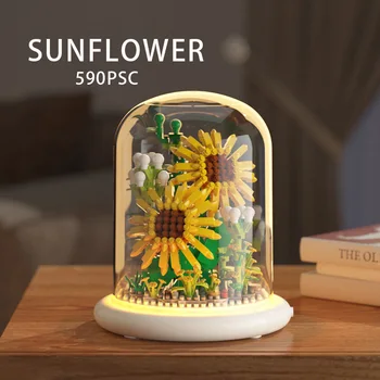 Building Block Flower Micro Particle Assembly for CHILDREN'S Building Block Toys Roses Tulips Tabletop Decorations Gifts 10