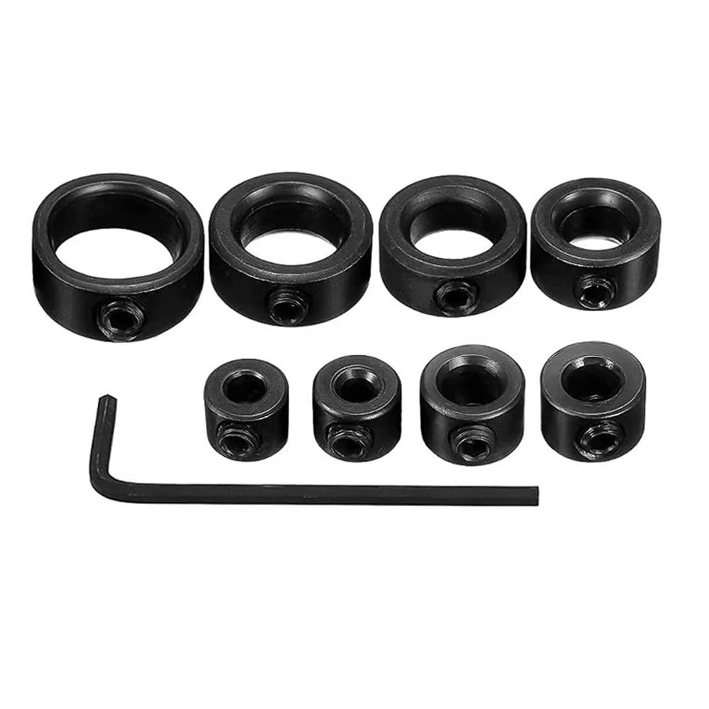 Neue Bohrer Tiefe Stop Bit Kragen Set Einstellbare Stellungs Grenze Ring Inbusschlüssel Straffen Stopper Set-Schrauben Holzbearbeitung Werkzeug