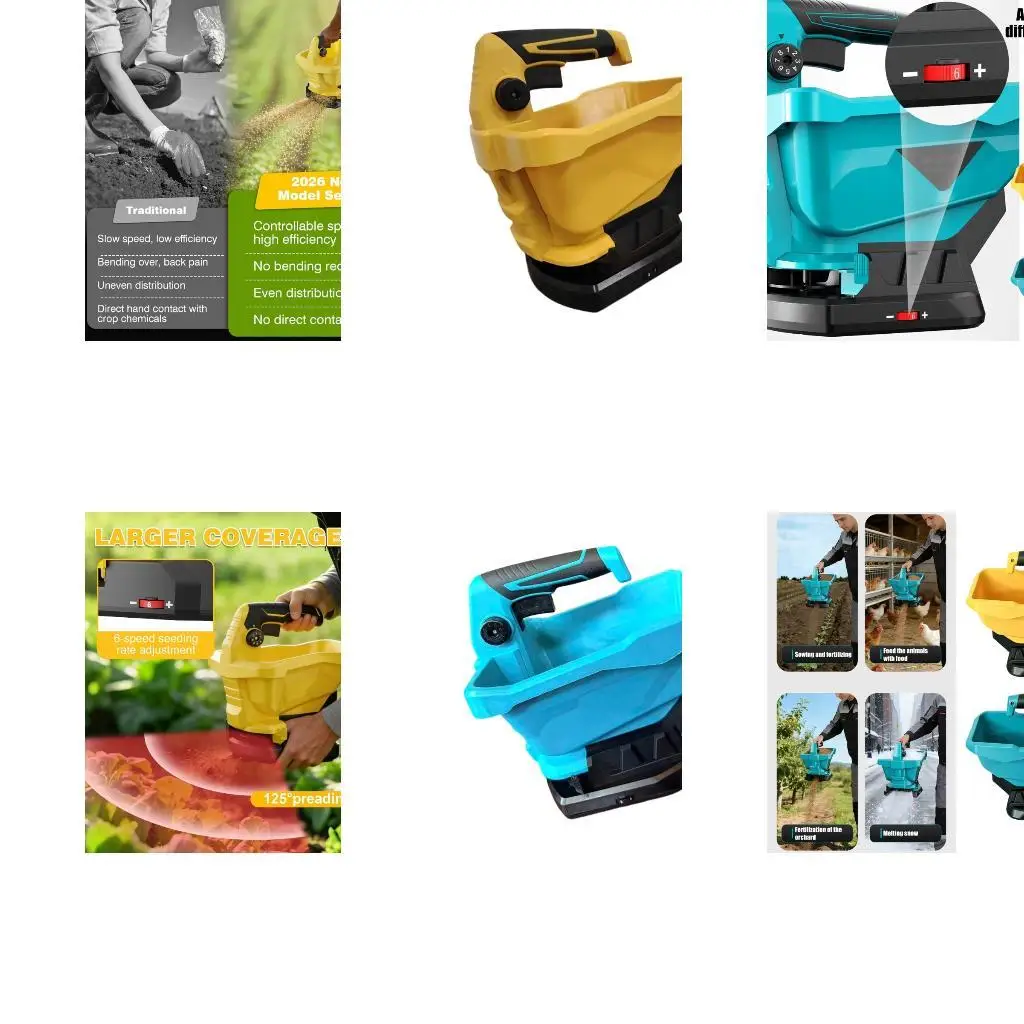 Portable Lawn Work Applicator with 3.7 L ABS Body, Handheld Broadcast Tool for Garden Paths and Home Use Daily Tasks D2RD