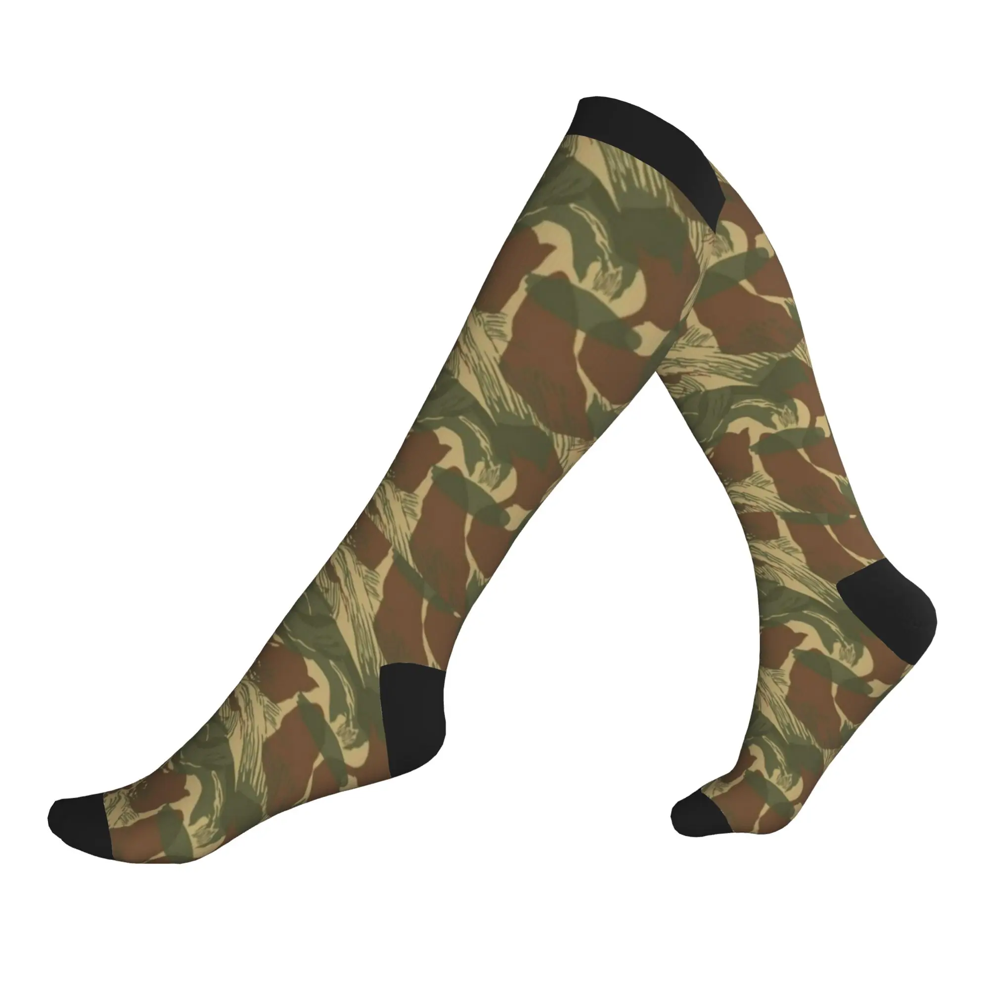 

Kawaii Rhodesian Camo Pattern Socks Men Women Warm 3D Printed Camouflage Sports Football Socks