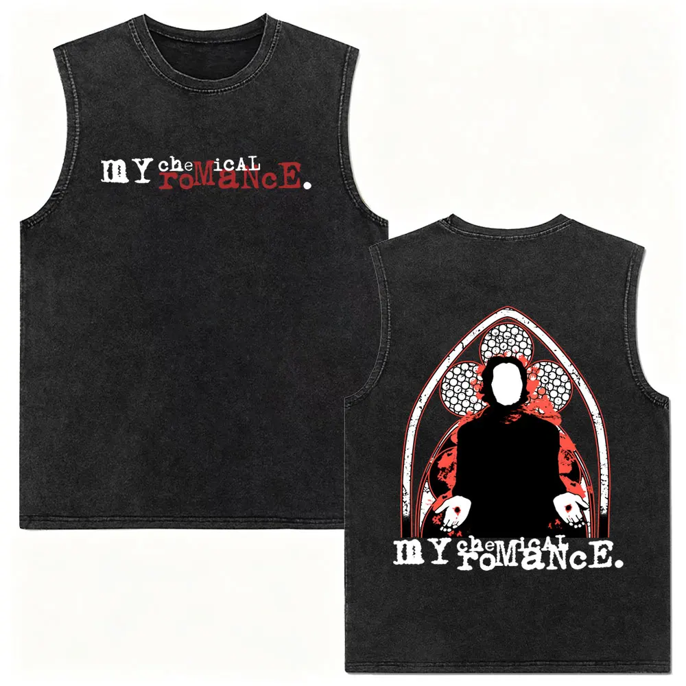 Camisetas sin Mangas Estilo Vintage de My Chemical Romance para Hombre y Mujer, Camiseta Retro Punk Emo Rock, Chaleco sin Mangas, Camiseta Oversize de Estilo Urbano para Hombre