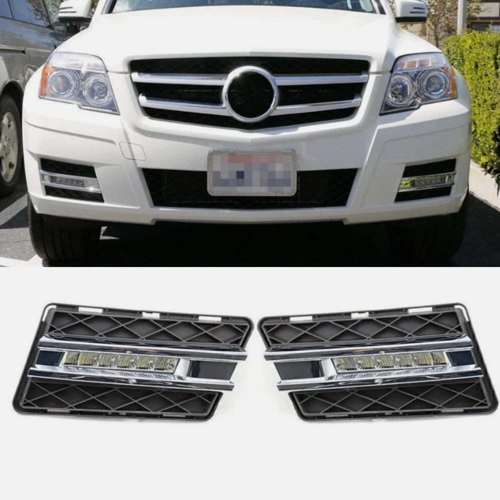

Front bumper fog lamp cover grille A2048854023 A2048854123 For Benz X204 W204 GLK 300 500 2009-2012