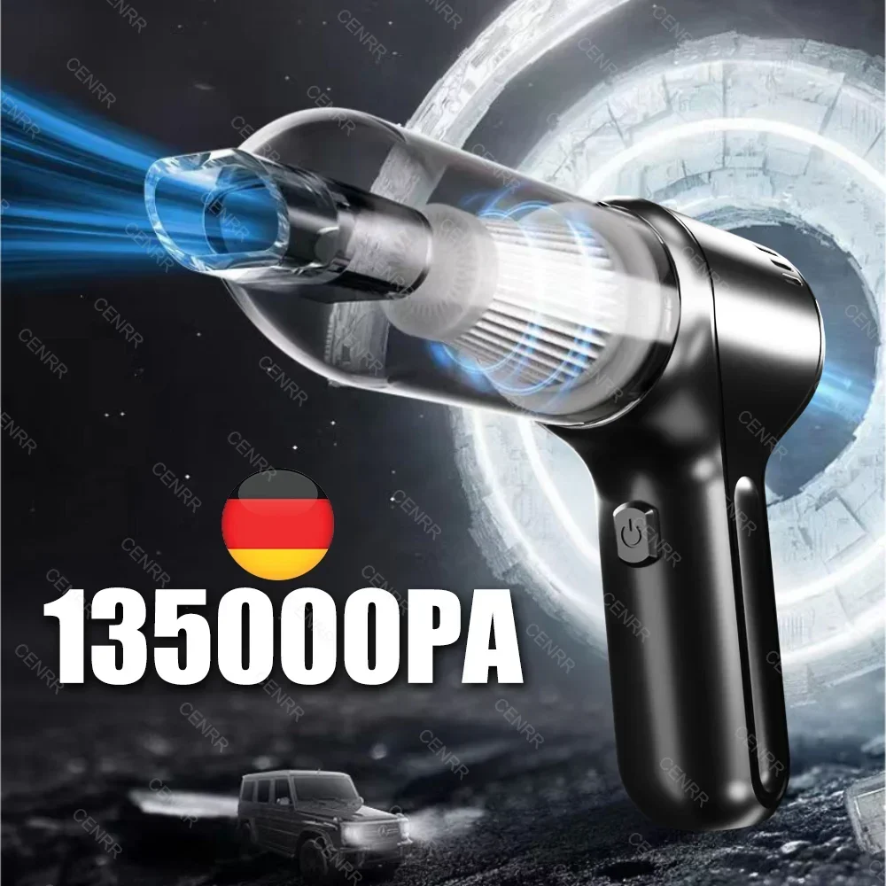 

Car Vacuum Cleaner 135000PA Portable Wireless Mini Handheld Cleaner Powerful Cleaning Machine for Strong Suction Car Cleaner