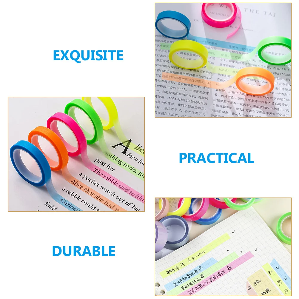 20 Rolls Ultra Thin Index Stickers Convenient Page Markers Compact Sticky Tabs Book Supplies Self-adhesive Highlighters