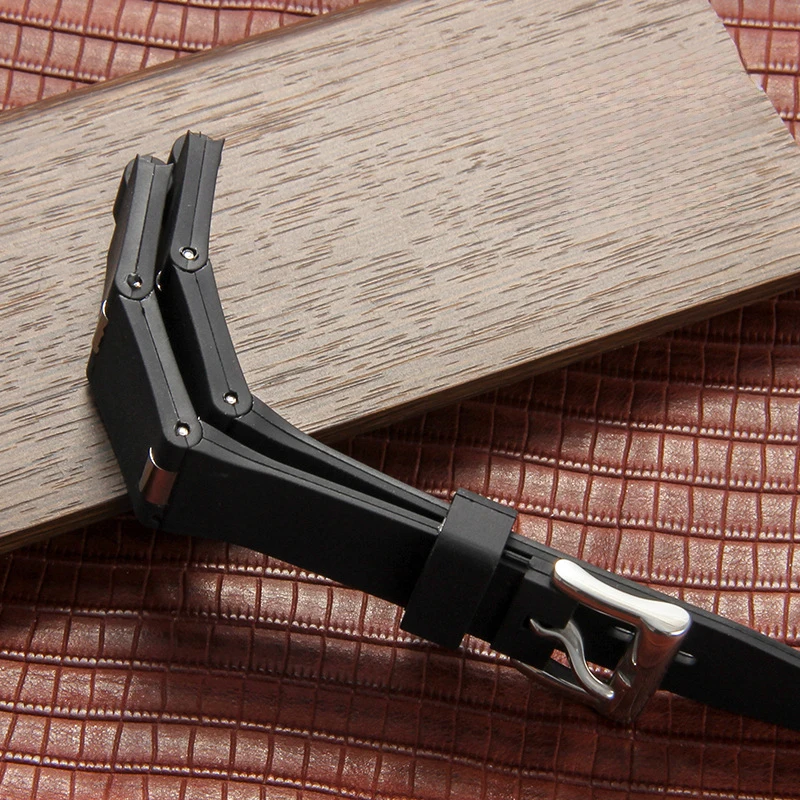 rubber foldable watch strap with convex mouth 22-8mm 24mm silicone for men Compatible with BV DIAGONO series