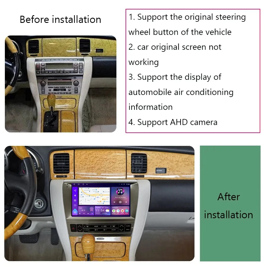 Immagine 5: Autoradio Android 15 con Schermo IPS per SC430 2001-2009, Carplay 2 DIN, Stereo, Navigazione e Unità Multimediale