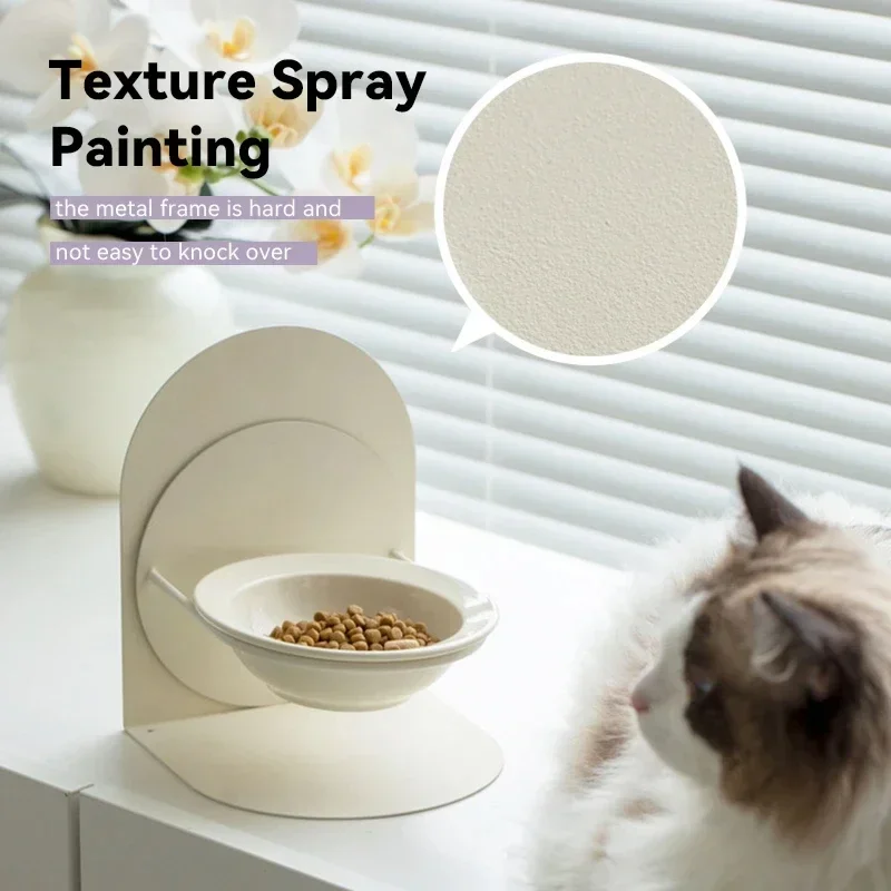   Magnetic Adsorption Removable Pet Cat Dog Bowl Protect Cervical Spine and Prevent Tipping Pet Cats Feeding And Water Bowl