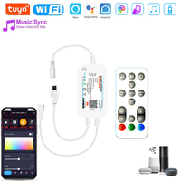 Tuya Wifi LED Strip Light Controller Remote DC12V WS2811 WS2812B RGB RGBIC Dream Color LED Dimmer for Alexa Google Smart Life