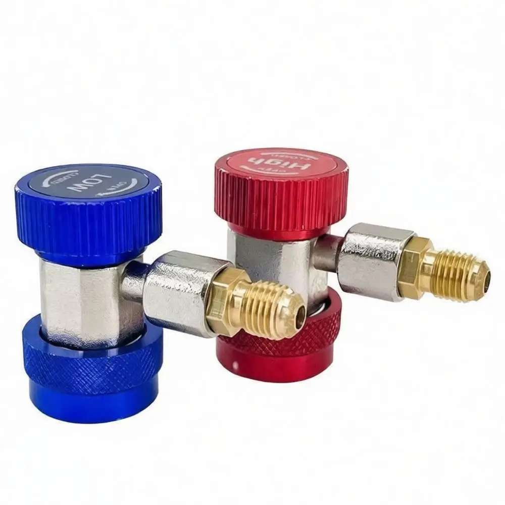 AC Quick Connector Adapter For R134a Refrigerant Charging Adjustable Coupler For Auto Air Conditioning Pressure Fitting