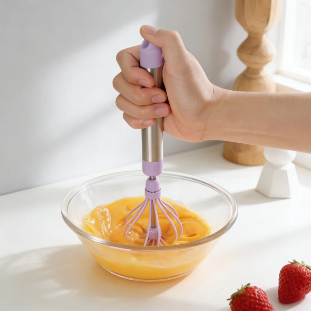 Adjustable Semi-automatic Egg Beater Home Save Labour Manual Egg Beater Hand-pressed Pressing Type Egg Mixer Kitchen Baking Tool