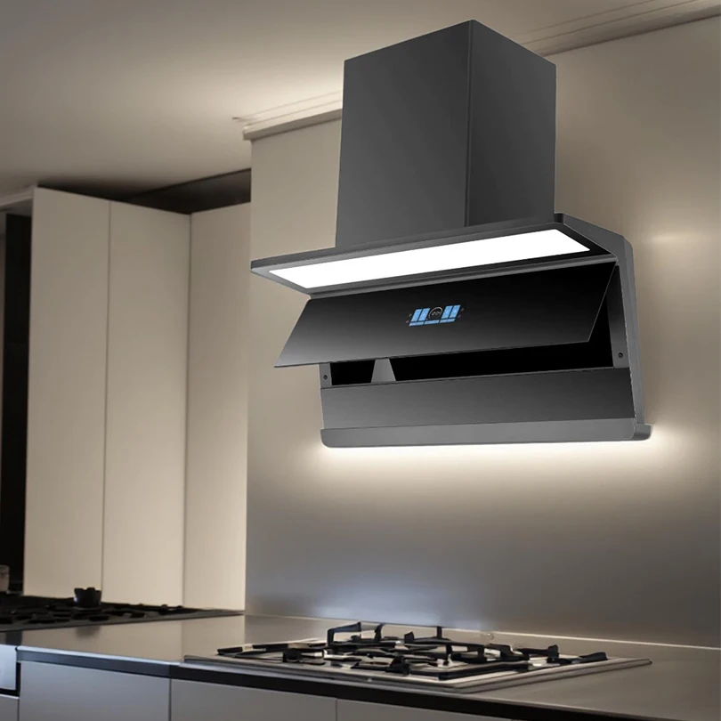 

High Power Suction Electric Tempered Glass Wall-Mounted Smart Range Hood for Hotel & Household Kitchen Exhaust