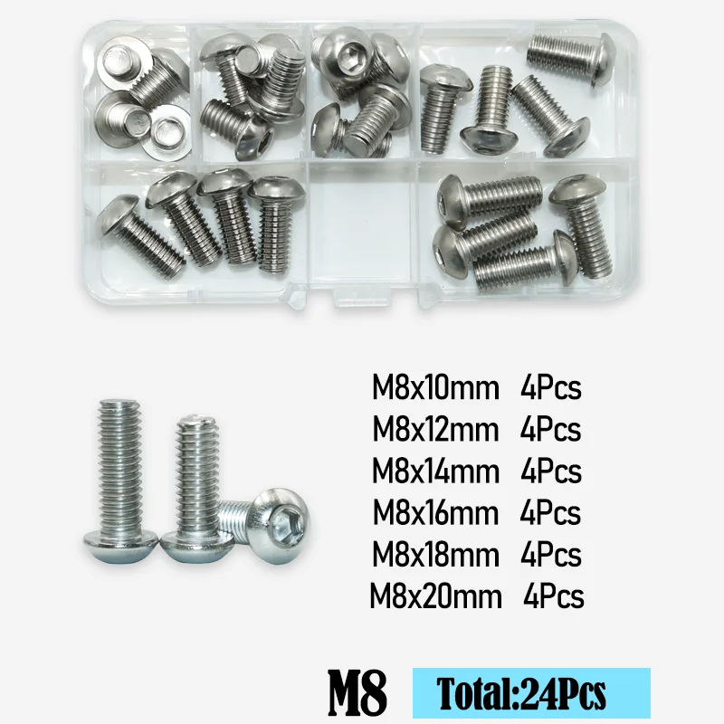 Runder Sechs kant schraubens atz m2 m2, 5 m3 m4 m5 m6 m8 m10 Innen sechs kant knopf Innen sechs kant schrauben 2,5 Edelstahls ch raube iso7380 – Detail 7