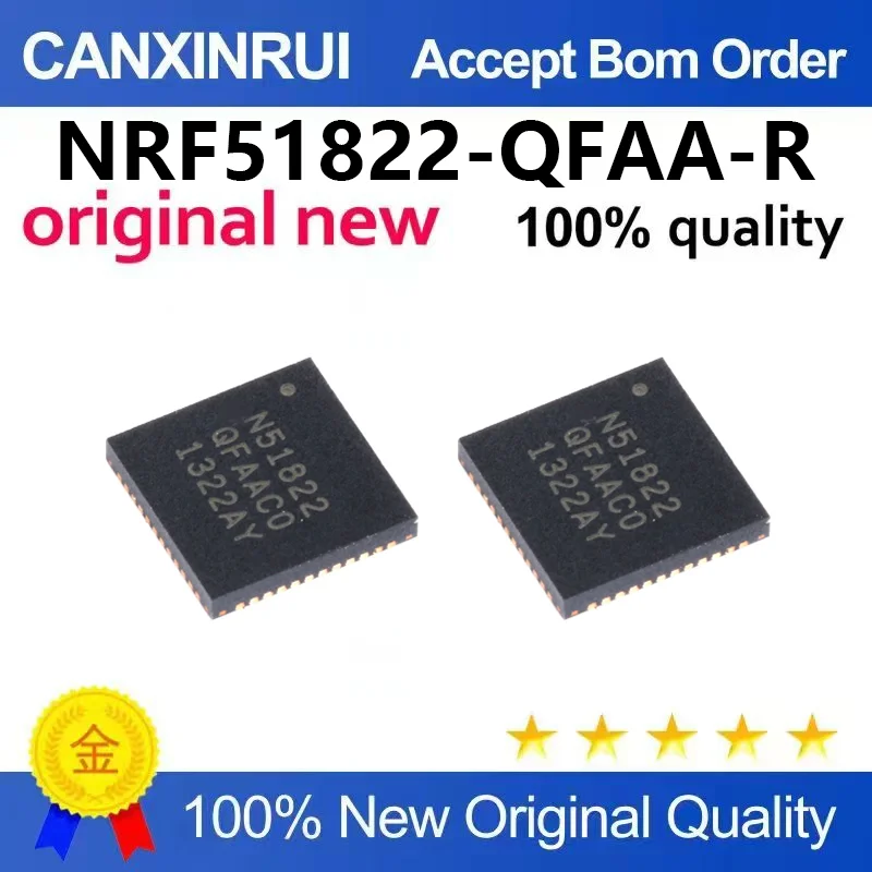 (5pcs-100pcs)New original NRF51822-QFAA-R N51822 QFN48 low-power Bluetooth wireless integrated IC chip