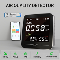 Bosean Air quality Monitor PM2.5 HCHO meter Temperature Humidity Monitor with Real sensors Home Air quality meter
