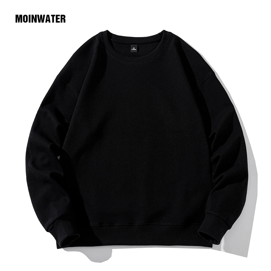 MOINWATER Men Oversized Sweatshirts Male Light Green Casual Fashion Solid Hoodie Sporty Simple Tops for Spring Autumn MMH2303