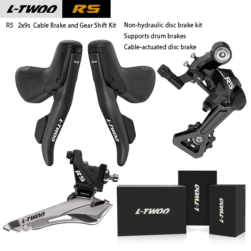 

L-TWOO R5 Road Bike Cable Brakes And Manual Transmission Kit Clamp-on Or Direct-mount Front Derailleurs