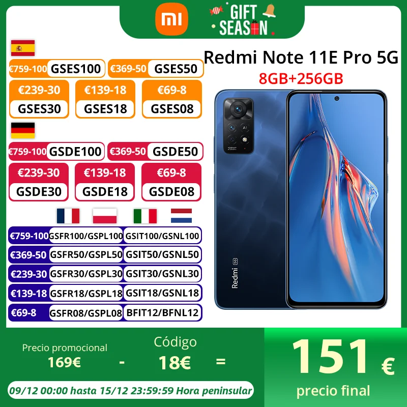 Global Rom Xiaomi Redmi Note 11E Pro 5G Smartphone Note 11 E Pro 108MP Rear Camera Snapdragon 695 67W Charger 5000mAh Battery