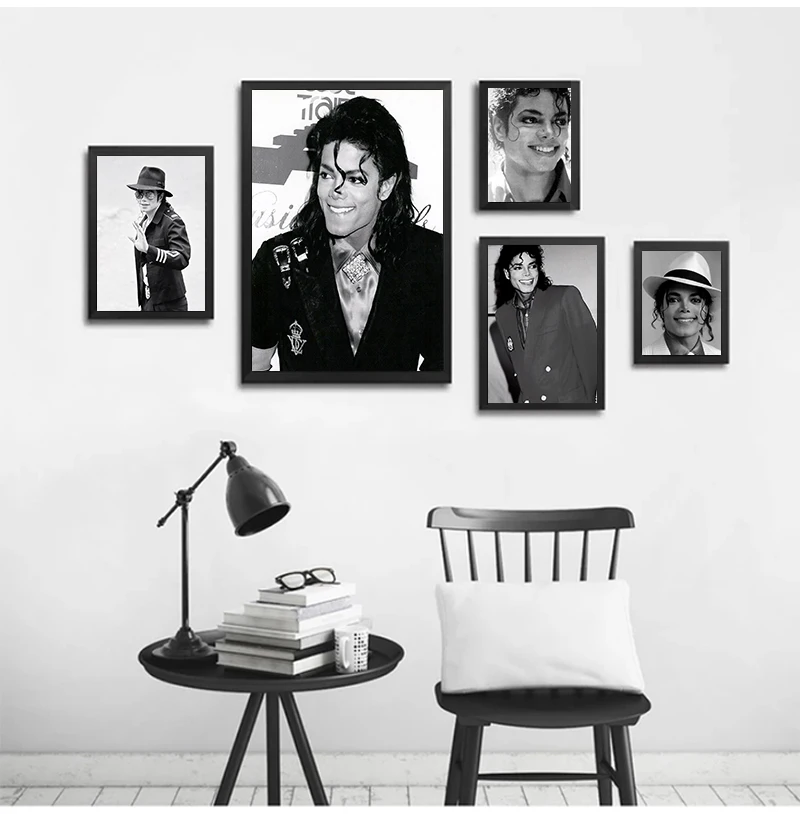 Michael Jackson posters Prints Black and white Wall Painting high Quality Decor Poster Wall Painting Home Decoration