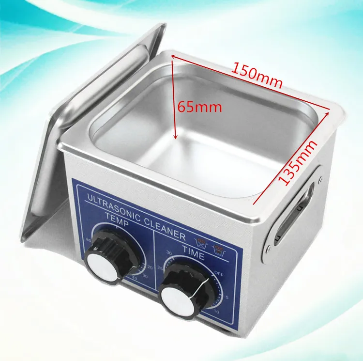 1.3L صغيرة بالموجات فوق الصوتية الأنظف سخان ومؤقت 60 واط 40 كيلو هرتز للنظارات المنزلية مجوهرات بالموجات فوق الصوتية الأنظف مع سلة