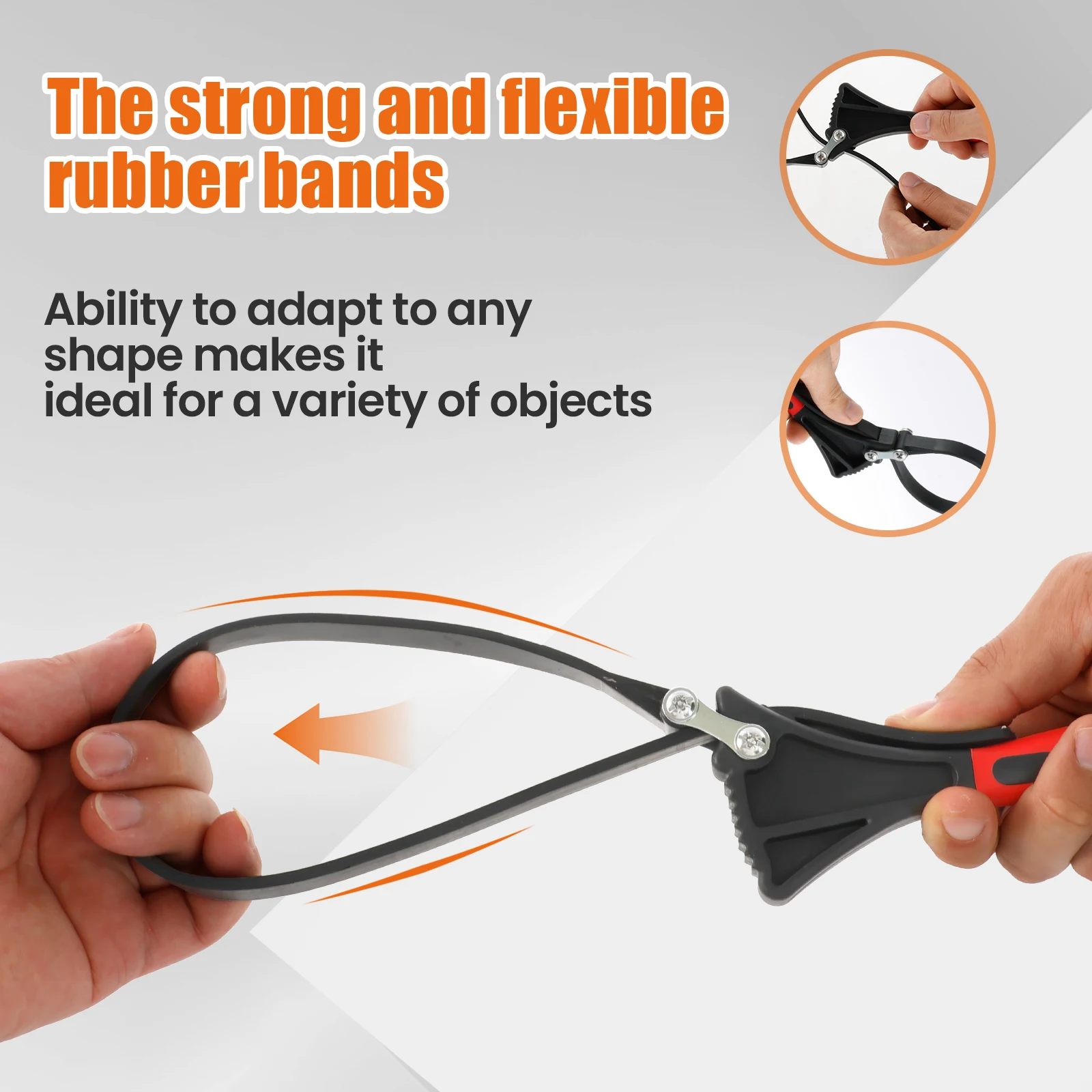 Rubber Strap Wrench Set Multifunctional Strap Wrench Set Adjustable Wrenches with Nonslip Handle for Plumbing Repair Shower Head