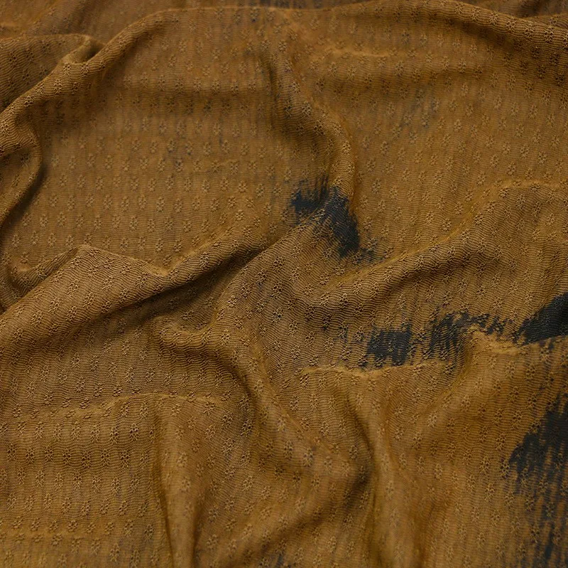 The 70CM wide-width full-mark silk knitted small jacquard floral gauze cultural heritage aesthetics in of your hand