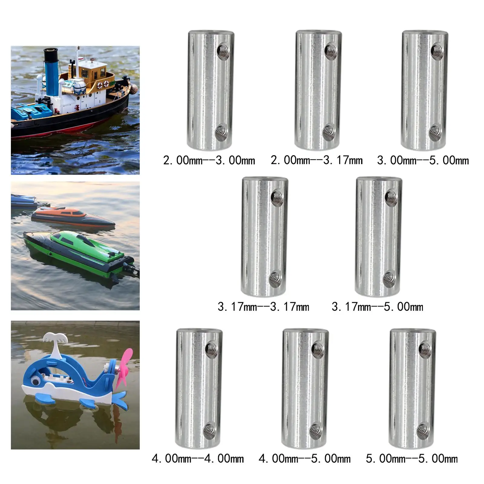 موصل مقرنة اقتران المحرك العالمي المشترك مقرنة العمود اقتران عمود المحرك لترقية قارب RC يستبدل قطع الغيار DIY بها بنفسك #3