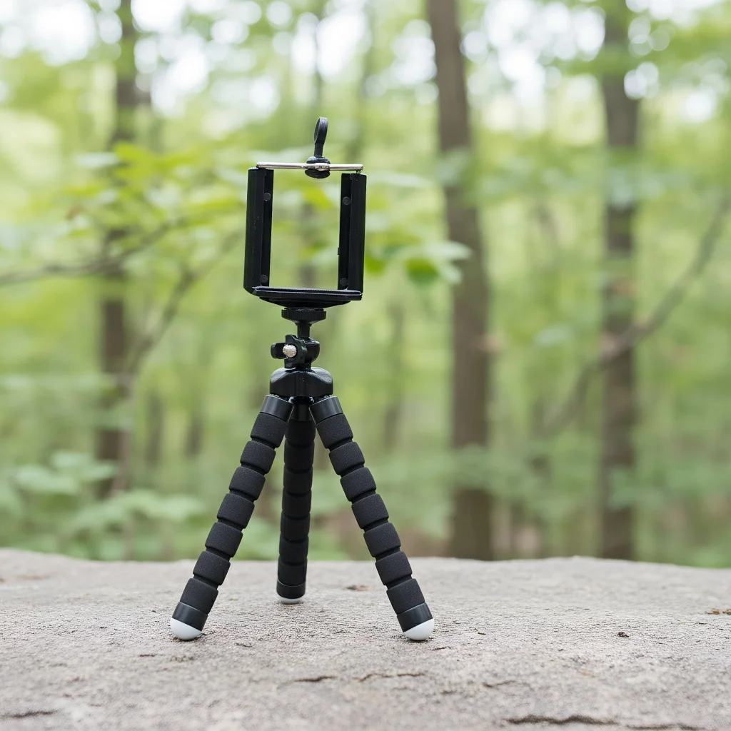 

Mini Phone Tripod: Flexible Sponge Octopus Stand, Camera Clip Holder for iPhone