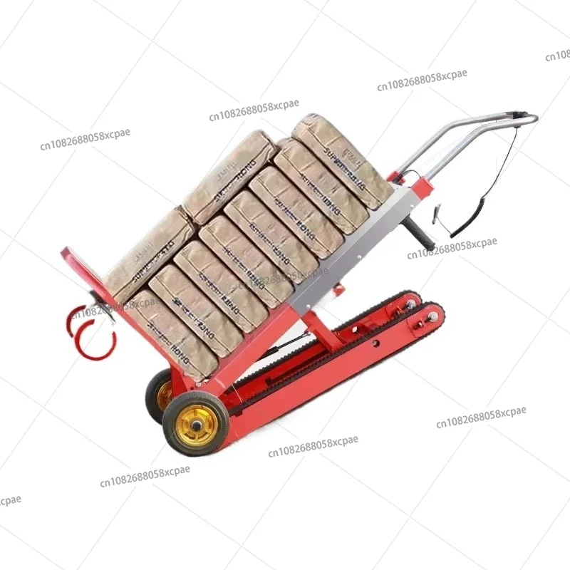 400kg Big Wheel Electric Stair Climbing Car, Climbing Cart Crawler-Type up and down Stair Climber Folding Vehicle Cargo Trolley