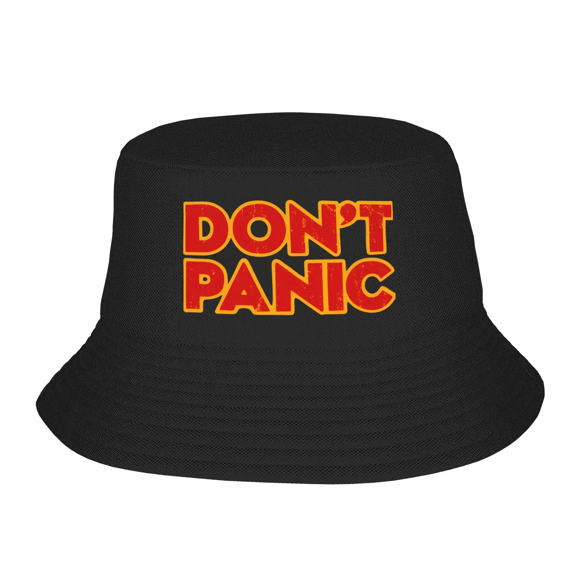 Girls Kawaii Bucket Hats dont panic 42 The Answer To Life Douglas Adams Outfit Bob Hat For Picnic Headwear Lightweight