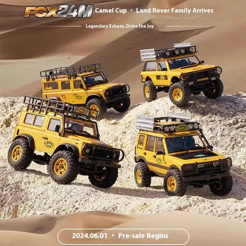

FMS FCX24M Camel Cup Моделирование масштаба 1/24 Реплика радиоуправляемого автомобиля Land Rover Defender 90/110 Initial Discovery Альпинистский автомобиль