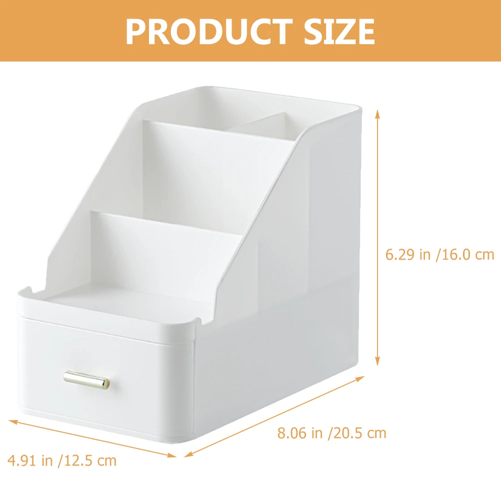 

Sturdy Desktop Organizer Drawer Storage Box for Office Stationery Remote Controller Holds Mobile Phone Neatly