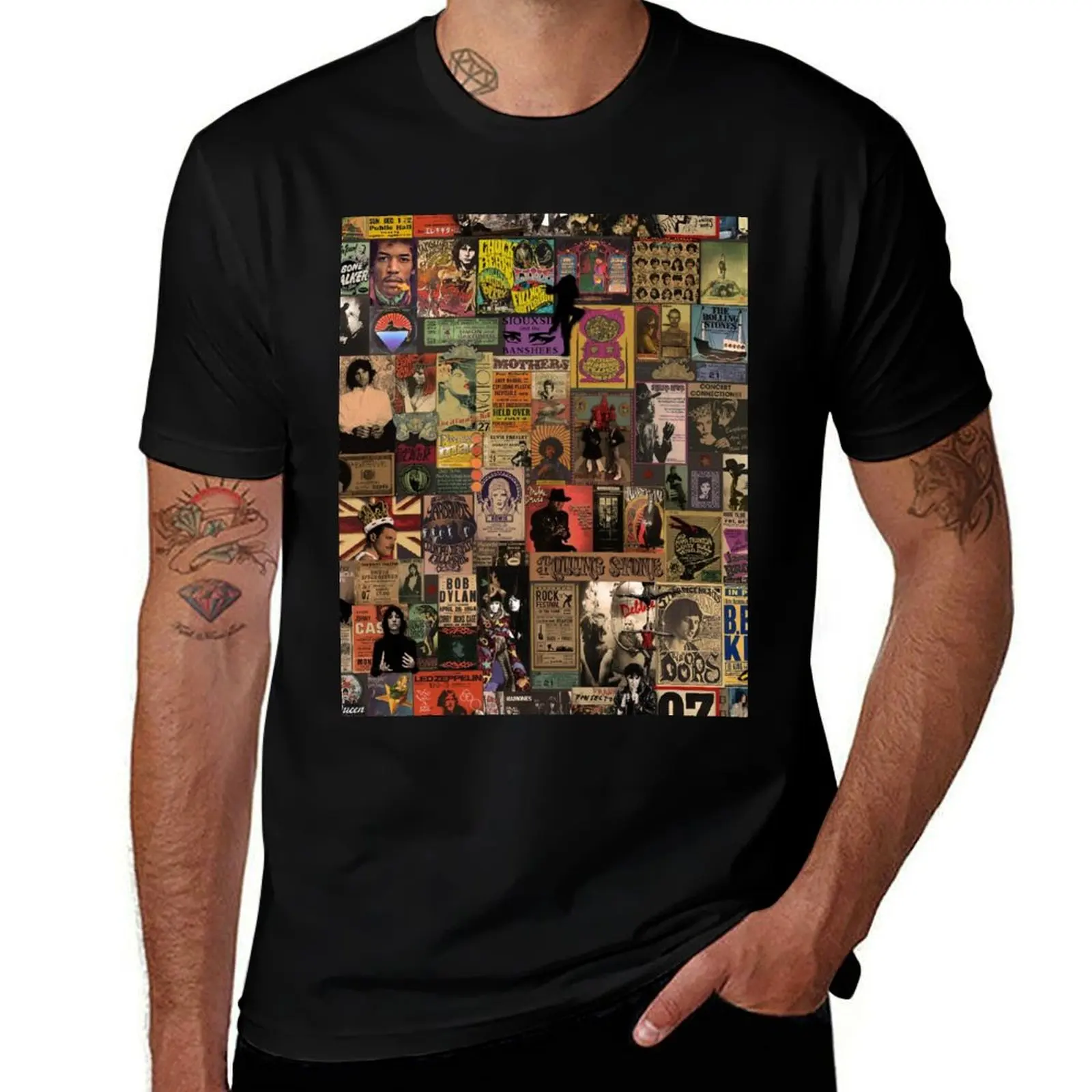 Rock n' Roll Stories II T-Shirt Basic Casual Short Sleeve Cotton Shirt