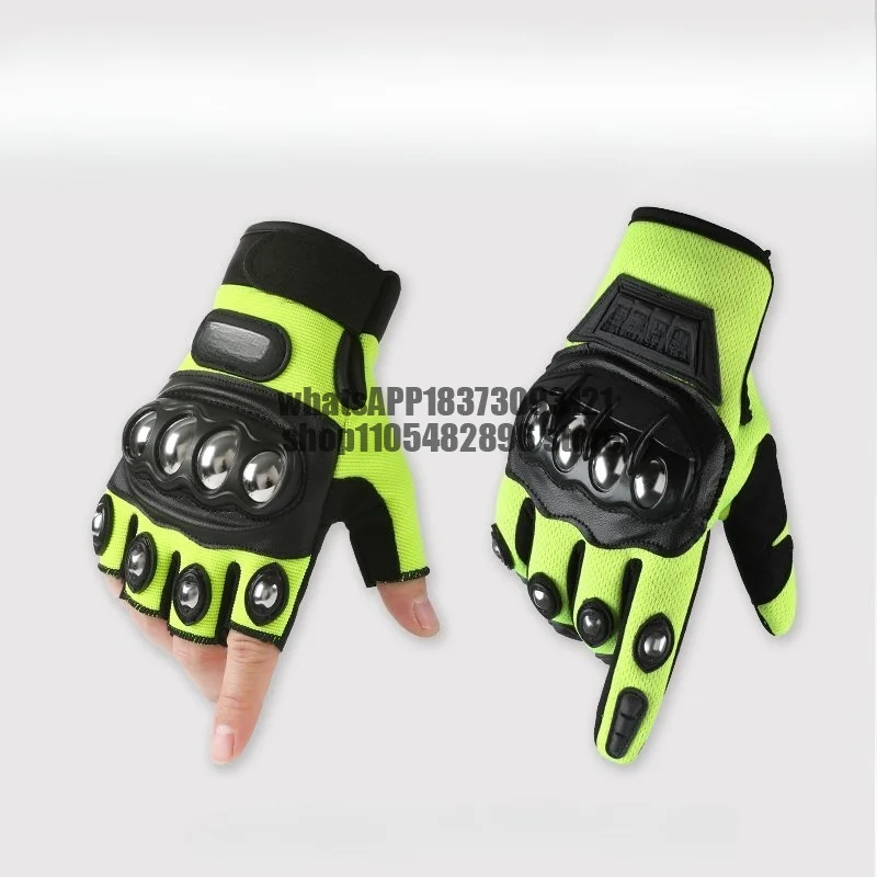 Locomotive Motorcycle Steel shell gloves Male full finger Non-slip and wear-resistant knight Touch screen Anti-collision Outdoor
