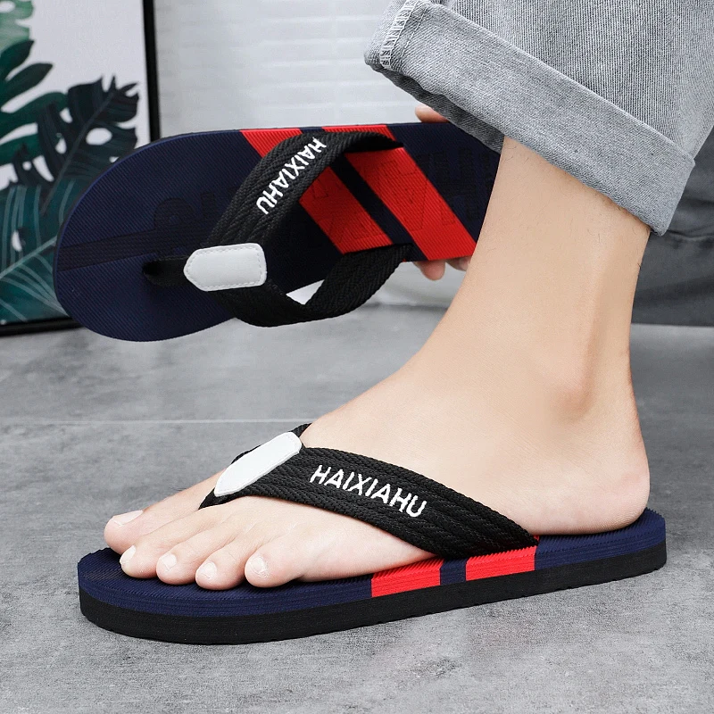 Men Flip Flops Summer Anti-skid Outdoor Breathable Beach Slippers Casual Household Casual Shoes Quick Dry Comfort Sandals