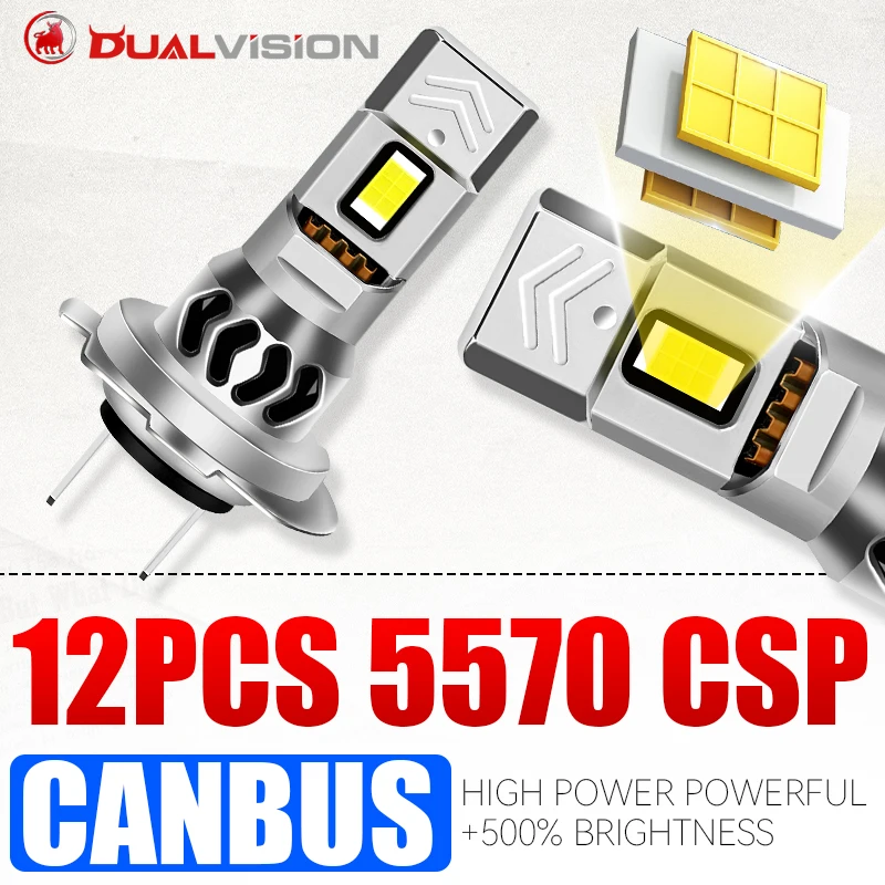 

Bullvision H7 LED Headlights Led H4 H11 H8 HB3 9005 9006 HB4 H9 5570 CSP Canbus No Error Turbo Fan 1:1 Mini Car Lights 12V 24V