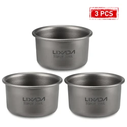Lixada 35ml Mini Titanium Tea Cup Lightweight Home Office Outdoor Camping Hiking Coffee Tea Cup Mug with Drawstring Sack