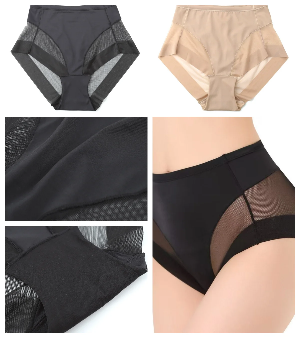 5pcs Womens Slimming Panties High Waist Tummy Control Briefs Female Trainer Sha…