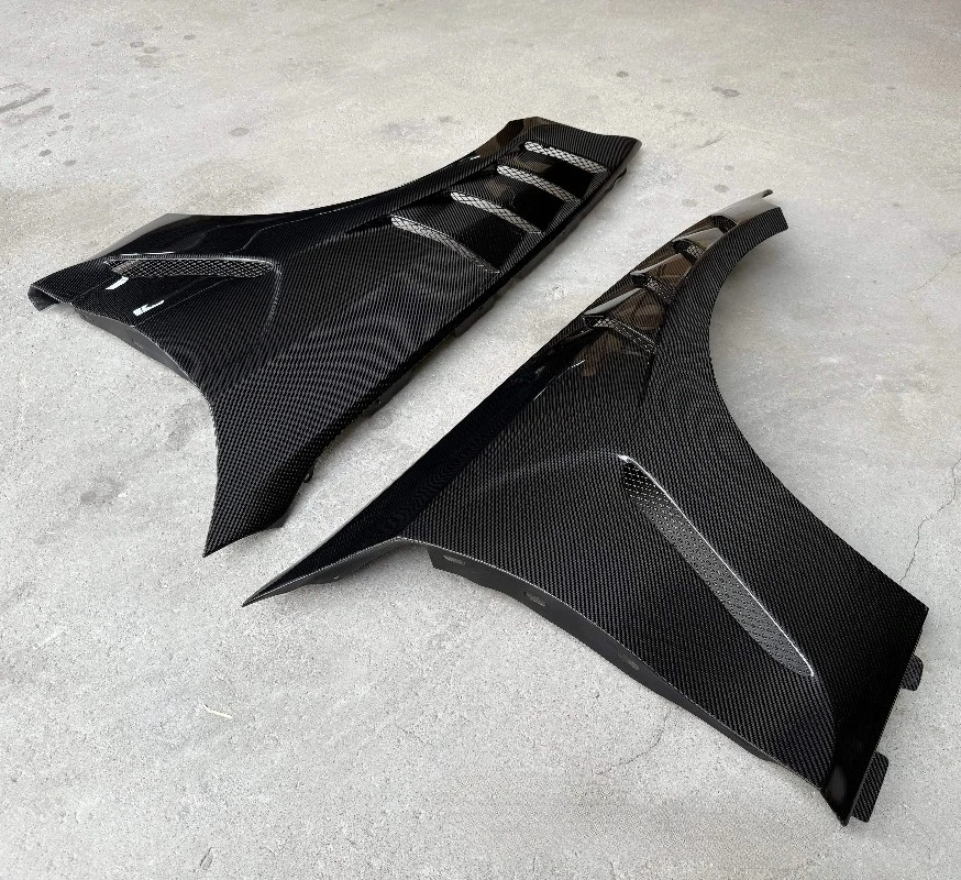 حاجز من ألياف الكربون MRD لسيارة BMW G20 G28 2019+ مصدات كربون مع فتحات V3 ونمط VE #3