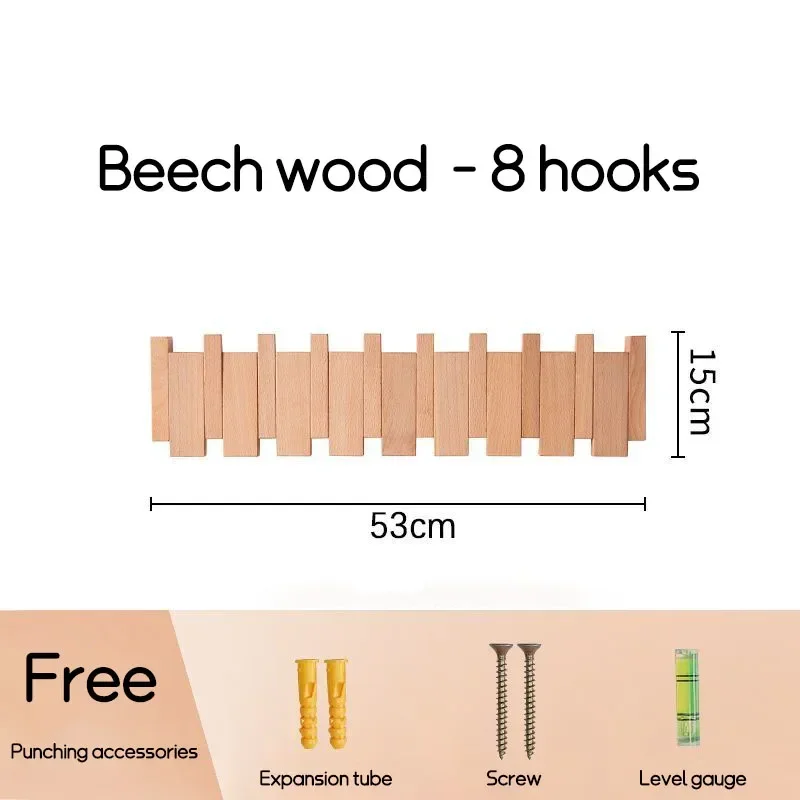 Wandmontage Zwarte Walnoot Kapstok Massief Houten Kledinghaak Dropshipping Ingangsdeur Hanger Kapstok Home Decor Ds Meubels