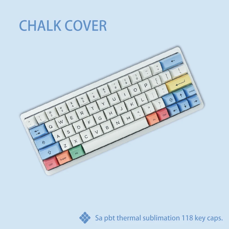 SA Chalk Cover 116 Keys Mechanical Keyboard Keycaps PBT Hot Sublimation Customized Small Full Set of Keycaps