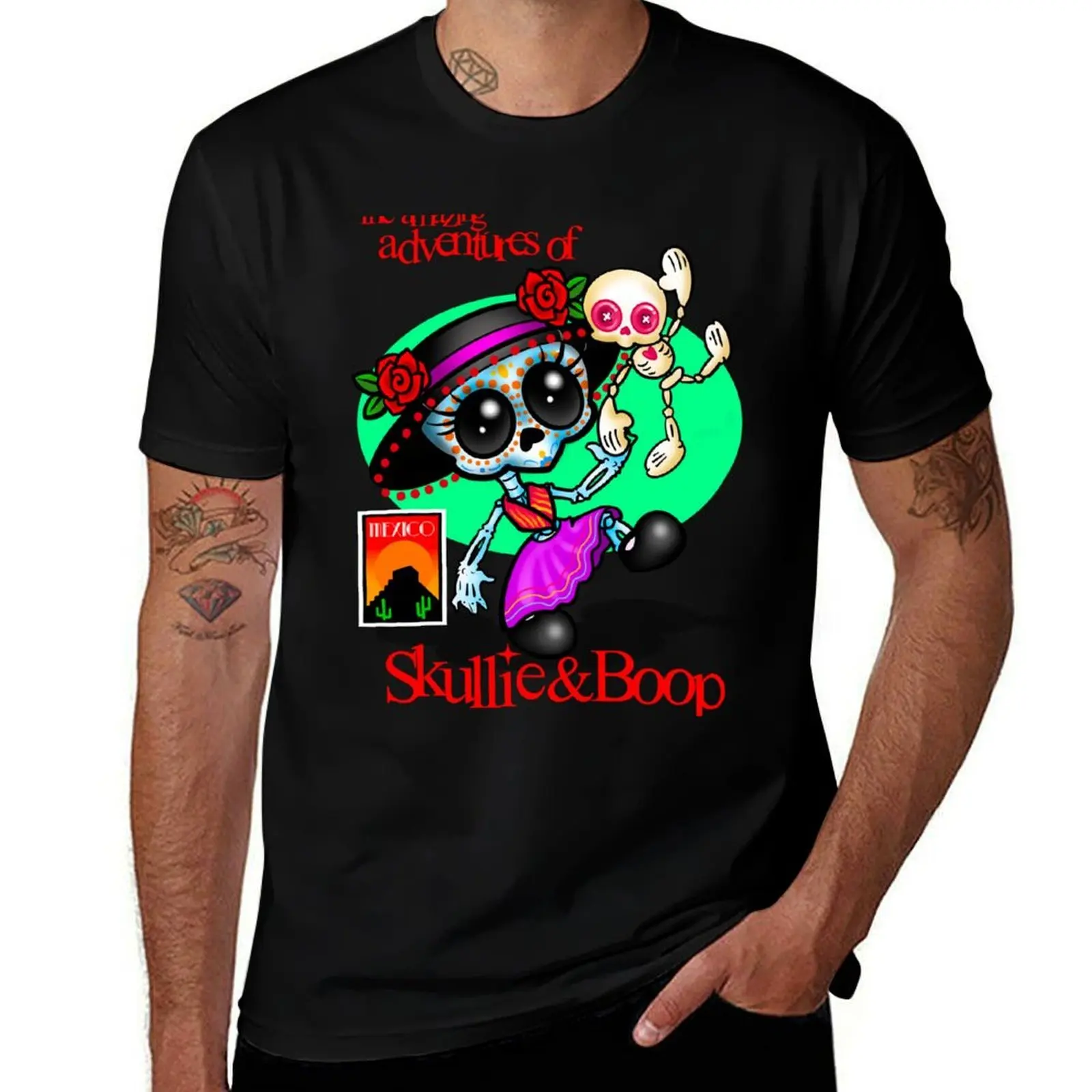 Skullie and Boop: Mexico T-Shirt Quick Dry Light Sports T-Shirt