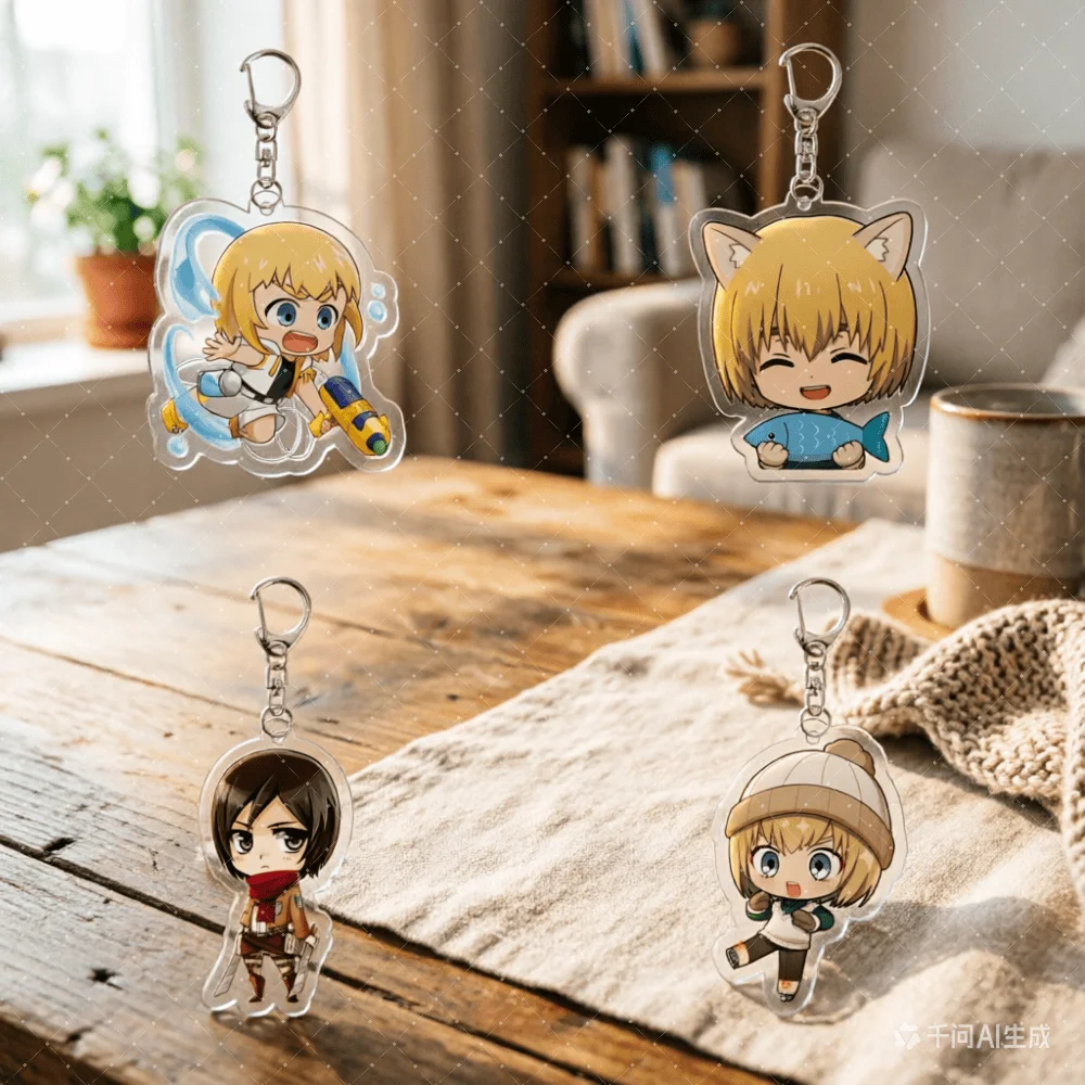 Anime Attack on Titan Acrylic Stand keychain Figure Cosplay Plate Holder Topper Birthday Fans Christmas Desk Decor Plate boy gir