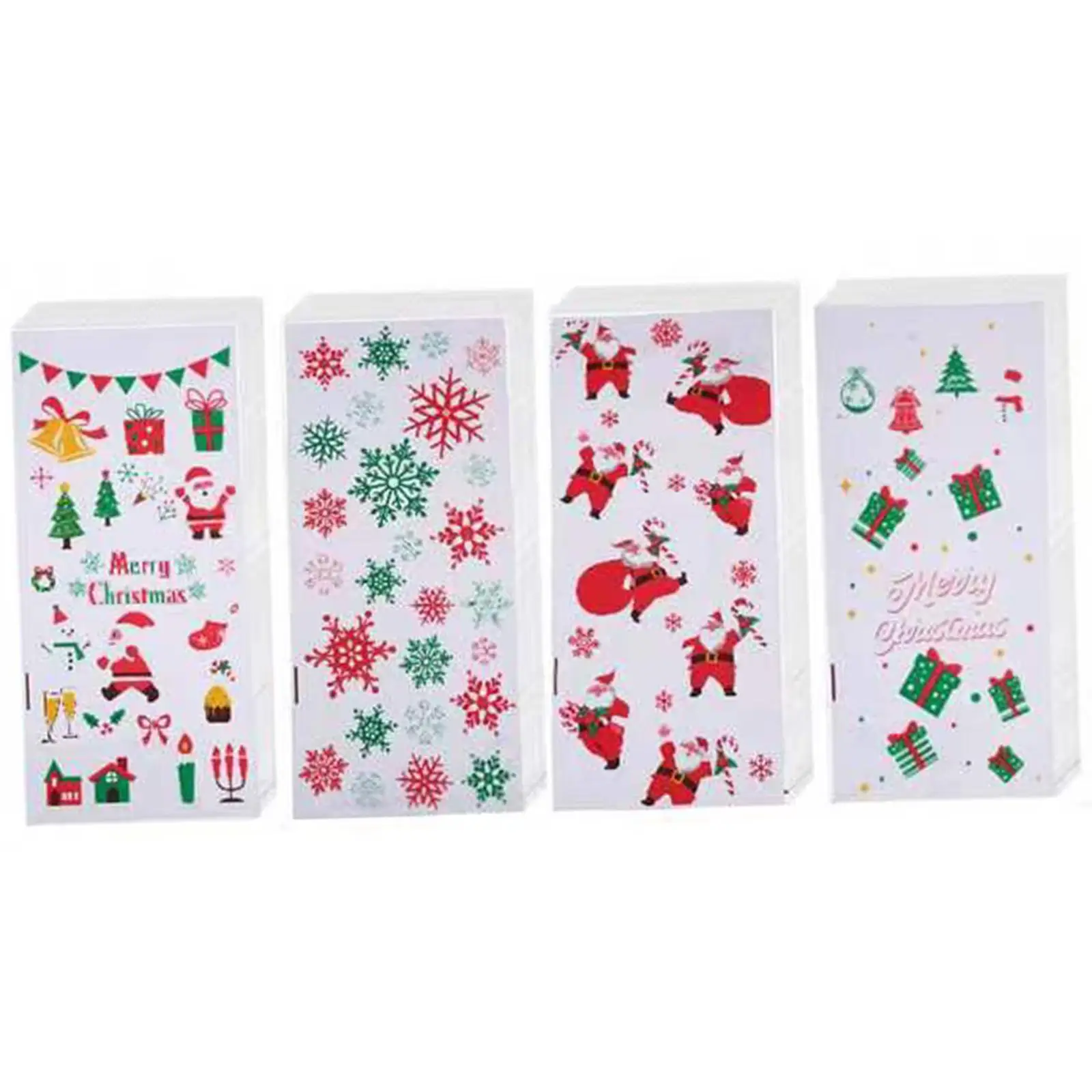 100 Pieces Christmas Gift Bags Multifunctional Snack Container Christmas Candy Bags for Wedding Holiday Party Supplies Birthday