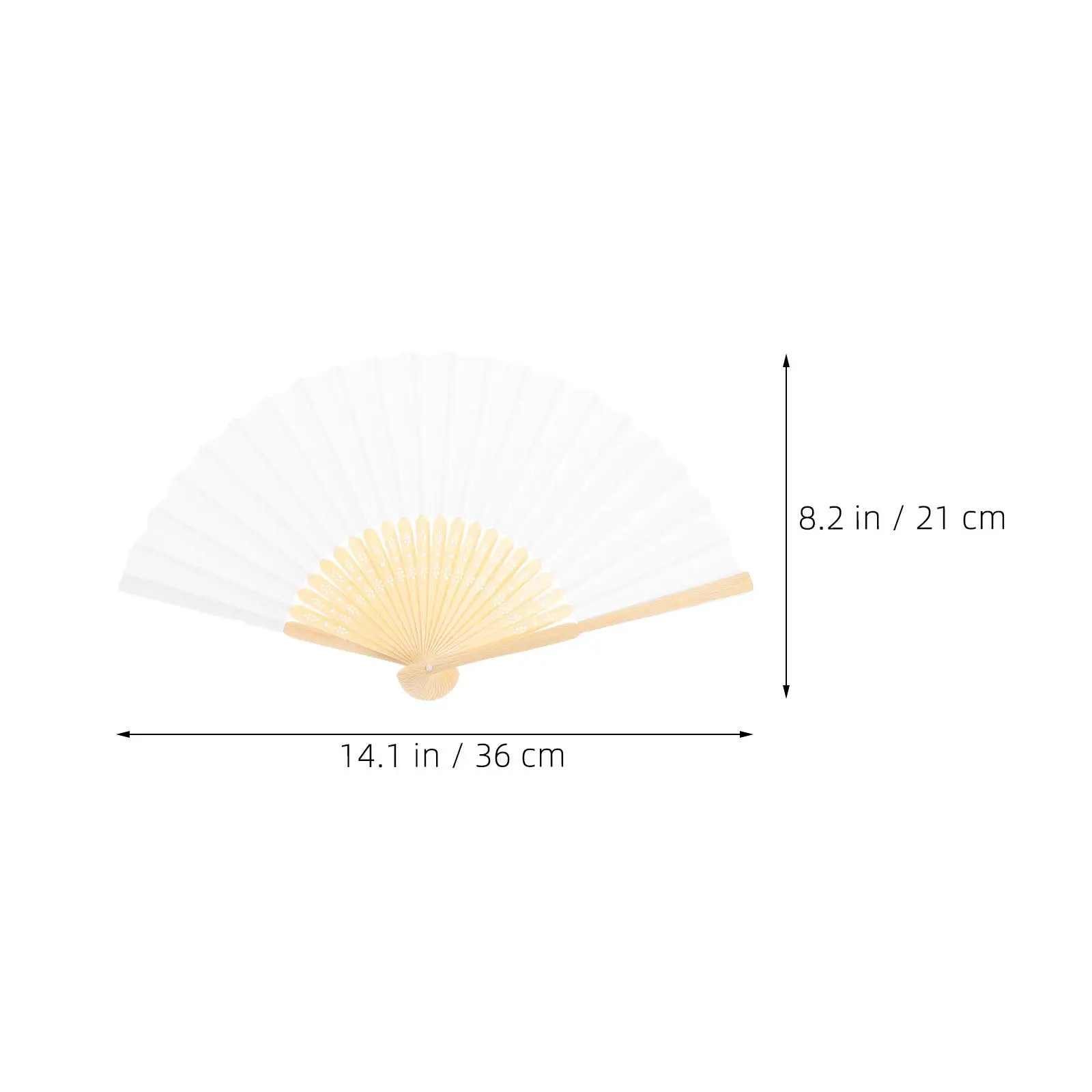 9Pcs Blank Folding Fans Handheld White for DIY Painting Craft Fans Portable Paper Hand Fan Folding Summer Party Favors