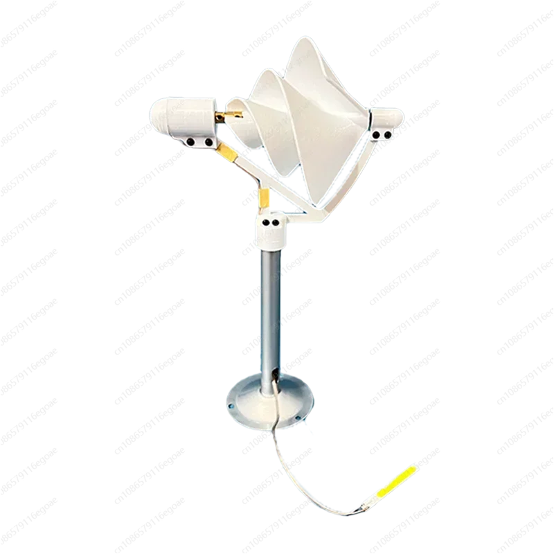 Archimedes Spiral Wind Turbine - Micro Wind Power Generator for Science Experiments, Breeze Start with LED Light
