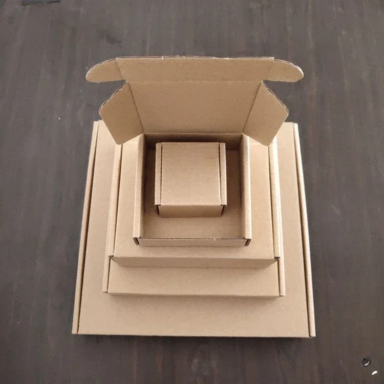 Special Hard Kraft Paper Thickening Box Square Rectangle Flat Small Packaging Carton Multiple Sizes of Foldable Express Boxes