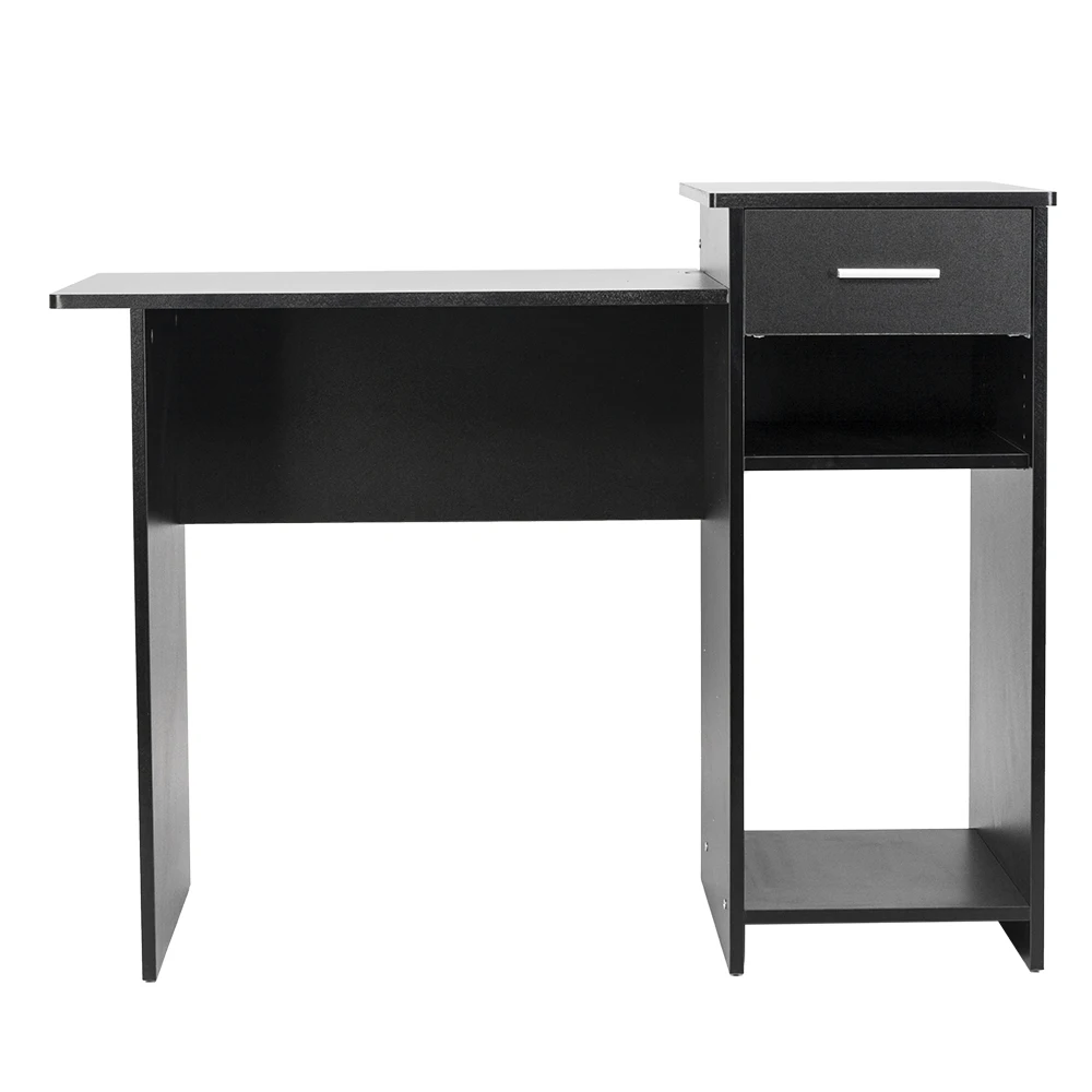 High-quality Integrated Melamine Board Computer Desk with Drawer 8526 Black