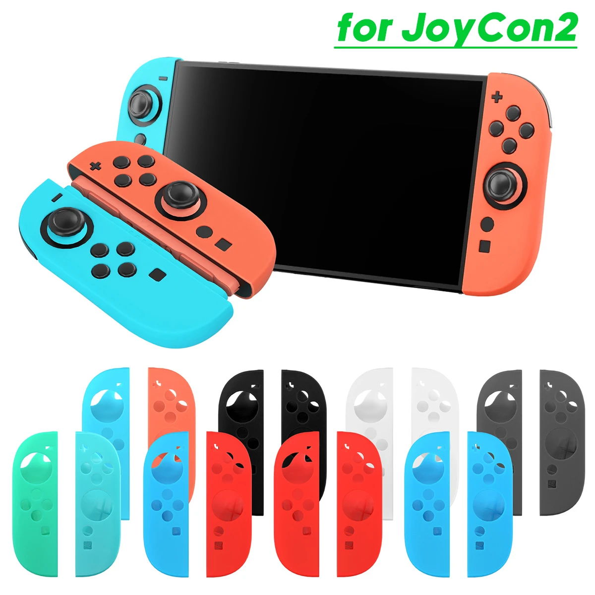 حافظة من السيليكون لجهاز NS2 JoyCon2، حافظة واقية من السيليكون المضاد للخدش JoyCon 2، حافظة سيليكون NS2 Gamepad JoyCon2 صديقة للبشرة