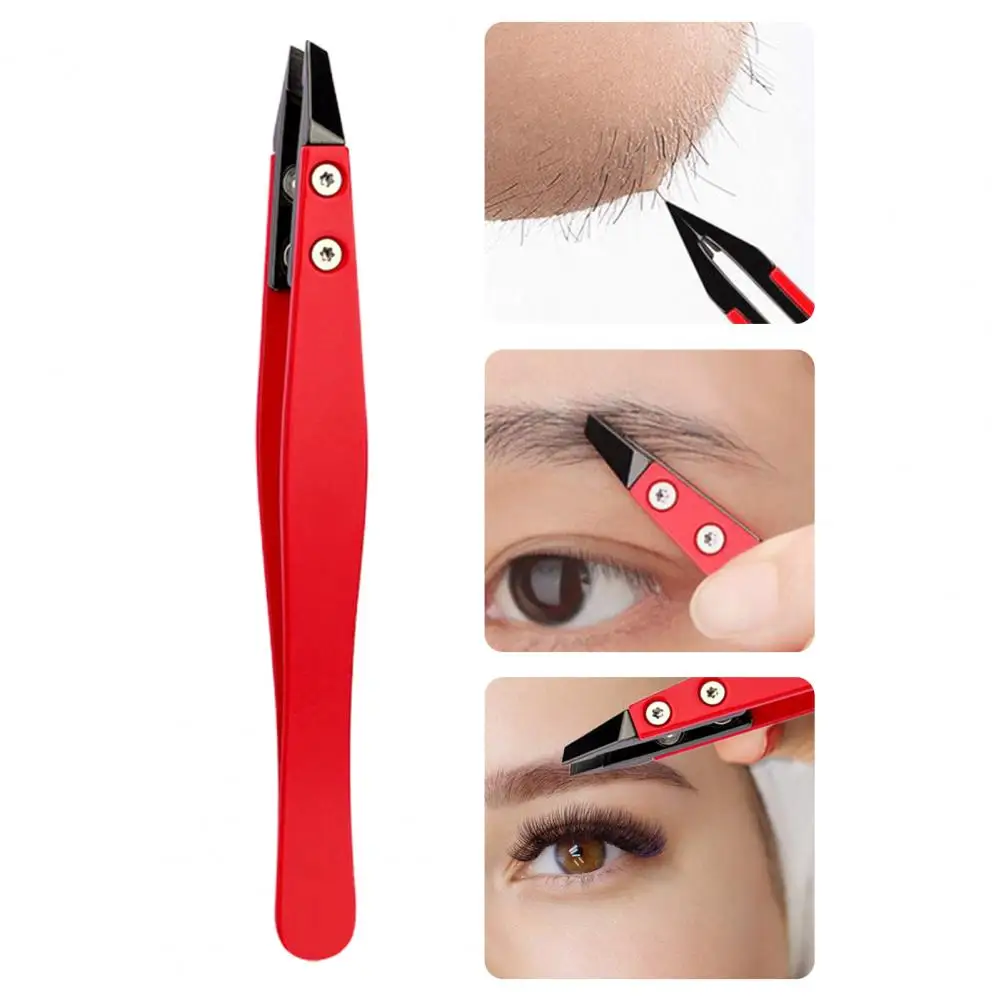 Multipurpose Red Color Face Hair Eyebrow Tweezer Hair Remover Clip for Women